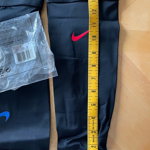 Nike Black Compression Sleeves with Blue and Red Swoosh - Picture 11 of 11